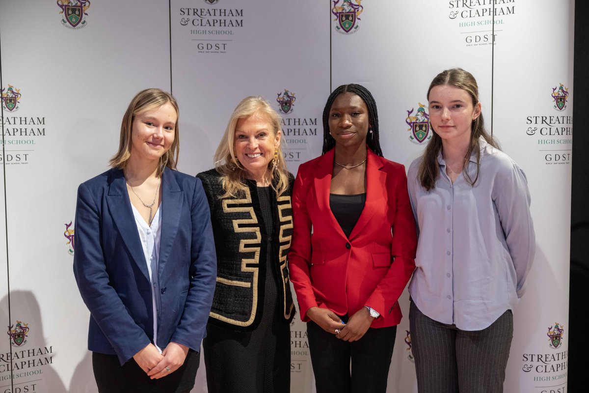 We were thrilled to welcome US Ambassador Jane Hartley today for #InternationalWomensDay. The Ambassador toured the school before she spoke to and answered questions from an audience of pupils from our school, our local partner schools and our sister @GDST schools. #IWD2023