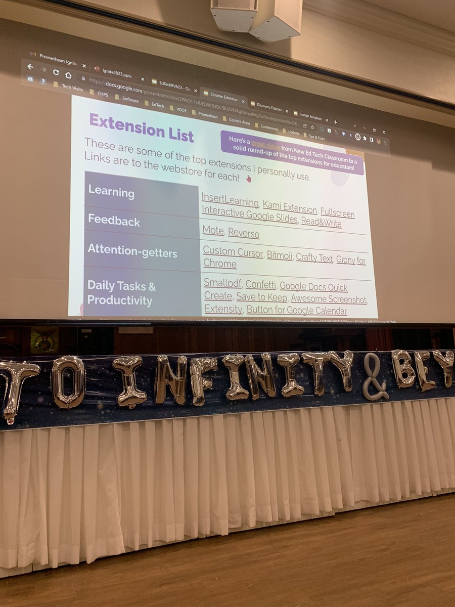 MissVanNess106's tweet image. Ignite sessions sparking ideas and sharing helpful tidbits @GRAETCorg #EdTechRVA2023