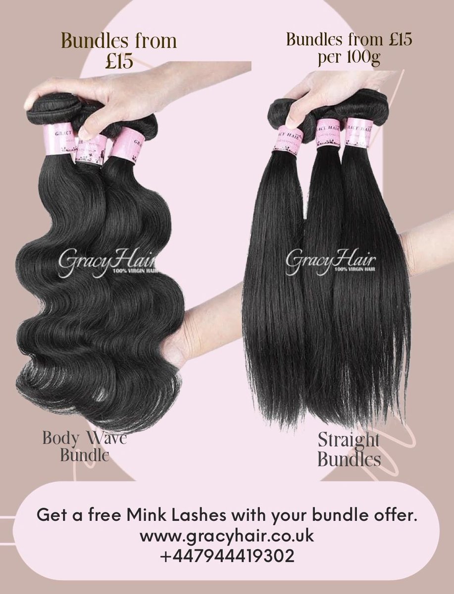 GracyHairUK's tweet image. Our Bundle Deals on NOW + Get a free Mink Lashes with your bundle offer. bit.ly/3mG9eFx
.
.
gracyhair.co.uk
+447944419302

#bundlehair #hairextensions #gracyhair #orderonline #worldwideshipping 

gracyhair.co.uk/shop?olsPage=p…