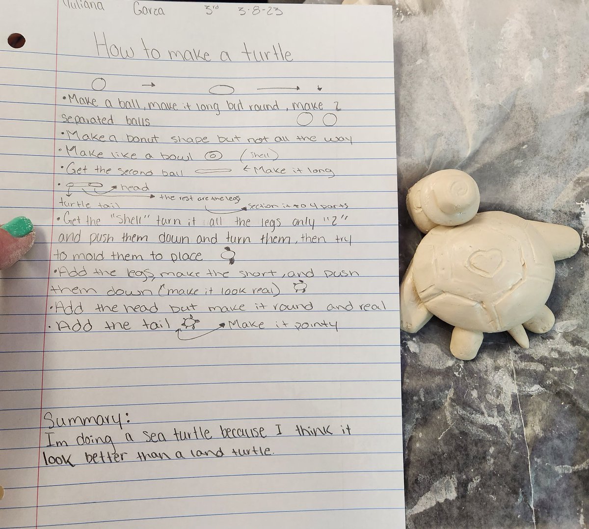 CTHSAVID's tweet photo. For working so hard the last month on their individualized SAT prep AVID Juniors got to celebrate today. 

Taking notes over how to make a sea turtle or land tortise then using air clay to create their masterpieces.  They will color them and make a paper ecosystem for them. https://t.co/sE6WYAoNwl
