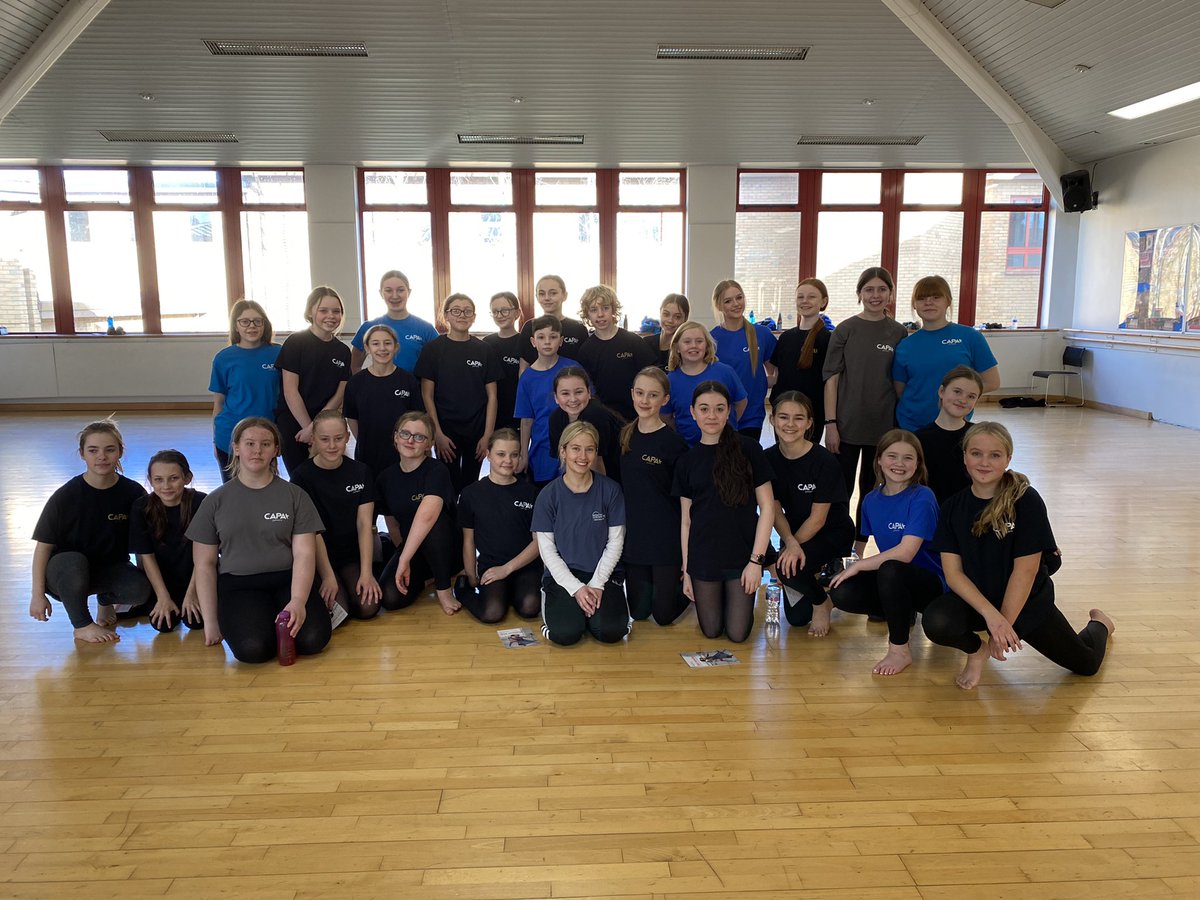 Yesterday we had the amazing @CATNSCD into @TrinityAcademyC for a Contemporary workshop with our year 7 @capajuniors students. They were brilliant, thank you very much to our artist Megan!