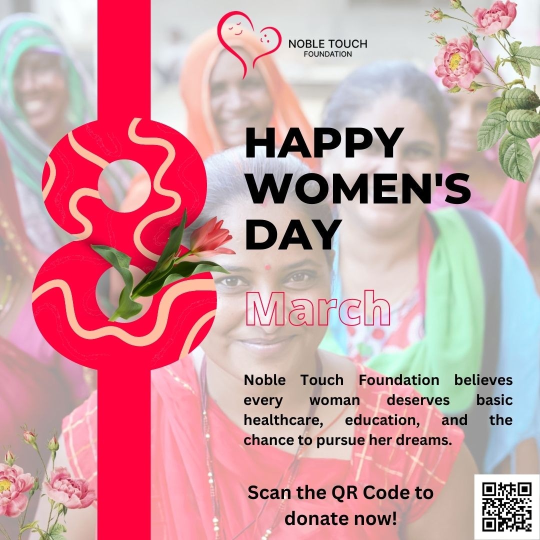 NobleTouchF's tweet photo. Support women's empowerment by donating to Noble Touch Foundation today!

#IWD2023 #InternationalWomensDay #WomenEmpowerment #GenderEquality #EducationForAll #HealthcareForAll #EmpoweringWomen #NGO #NobleTouchFoundation #Donate #Volunteer #MakeADifference #ChangeMakers #Equality https://t.co/GqQT7jJTVW