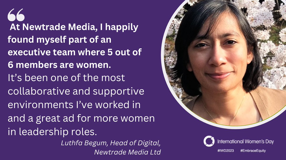 ThisIsRN's tweet photo. In celebration of International Women's Day, we are sharing some of the experiences of female empowerment and equity from the team at Newtrade Media...stay tuned and be inspired! #EmbraceEquity #IWD2023 https://t.co/hrpy9Ryjn7