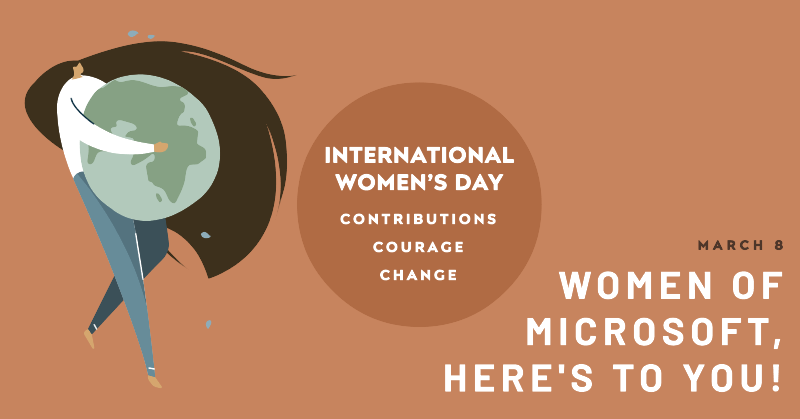 vanessa__jay's tweet photo. To my colleagues at @Microsoft and to women everywhere, happy #InternationalWomensDay! I made this cute little post in only a few minutes using @MSFT365Designer 😍 https://t.co/tCbHjUUklS