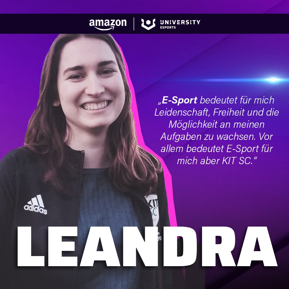 <a href="/kitleleandra/">kitleleandra</a> : "E-Sport bedeutet für mich Leidenschaft, Freiheit und die Möglichkeit an meinen Aufgaben zu wachsen. Vor allem bedeutet E-Sport für mich aber KIT SC."

#esports #frauentag #weltfrauentag #internationalwomensday #womensday