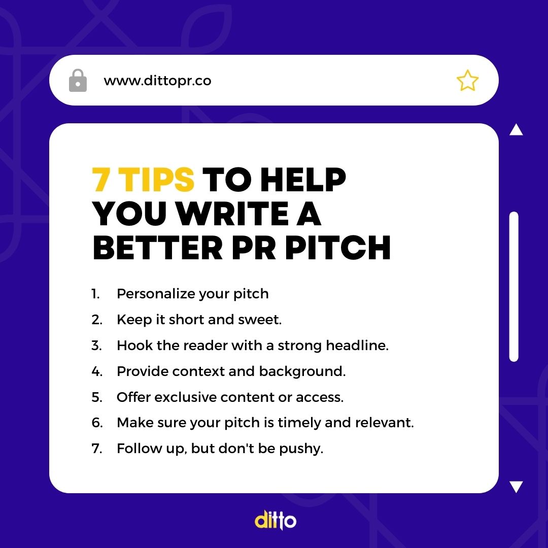 DittoPR_'s tweet photo. A well-written PR pitch can make or break your media coverage.
Take the time to research, personalize, and craft a story that stands out from the crowd. Your brand or client will thank you for it. 📰✨
#PRPitch #MediaCoverage #BrandAwareness #DittoPR https://t.co/0WuGP5UJCl