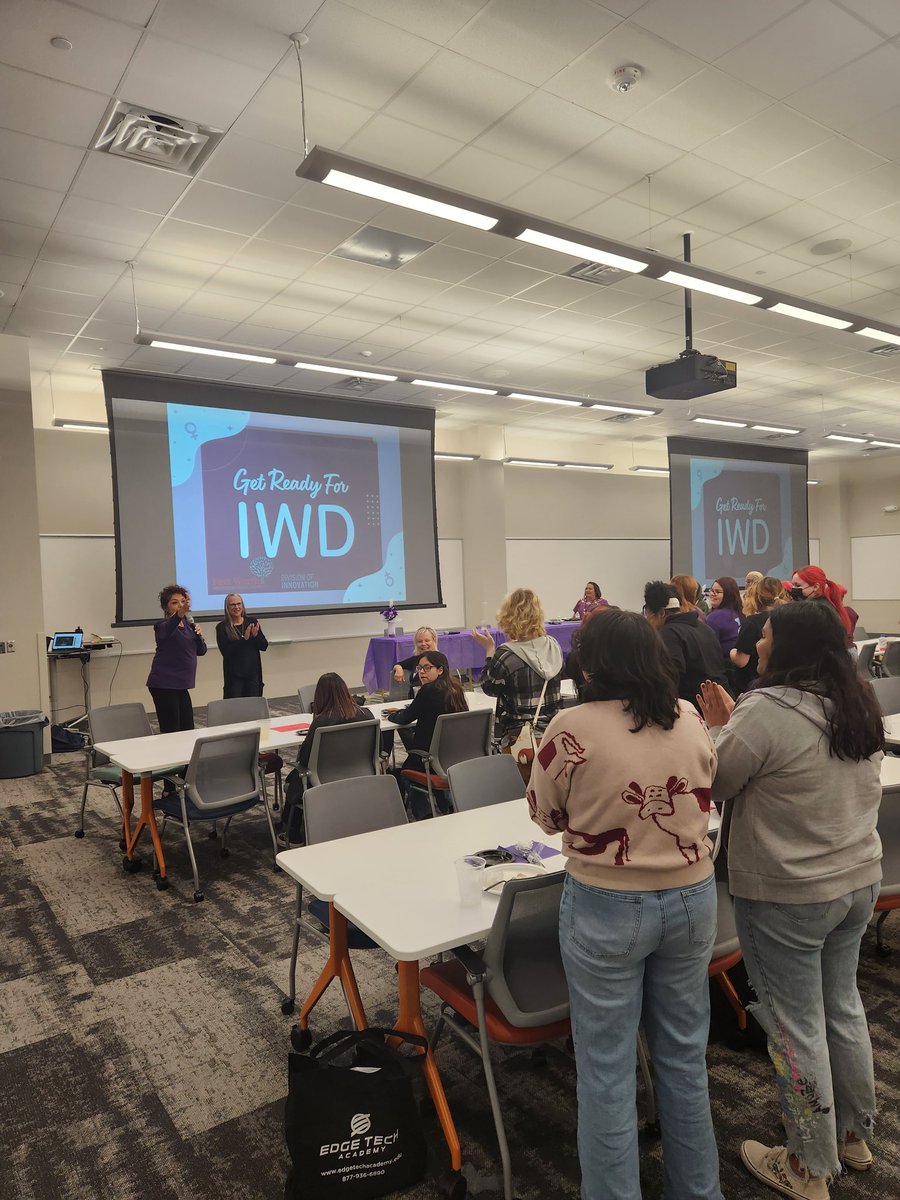 JimyriaScott's tweet photo. Dancing after lunchtime at the #InternationalWomensDay celebration. @FWISD_CTE https://t.co/ttzrtFMYrL