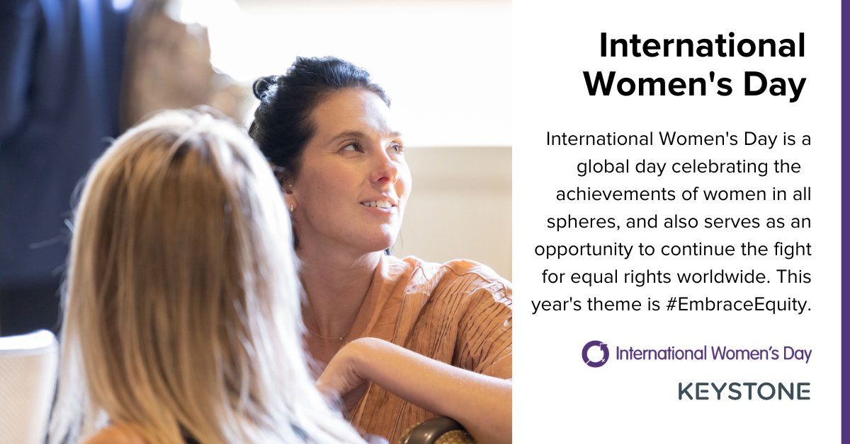 Keystone AI (@keystoneideas) on Twitter photo Today is International Women's Day! Keystone supports this year's theme, which encourages everyone to come together and #EmbraceEquity.
For more information on the day and how you can support this year's theme, visit the campaign's website here: internationalwomensday.com
#IWD2023 Today is International Women's Day! Keystone supports this year's theme, which encourages everyone to come together and #EmbraceEquity.
For more information on the day and how you can support this year's theme, visit the campaign's website here: internationalwomensday.com
#IWD2023