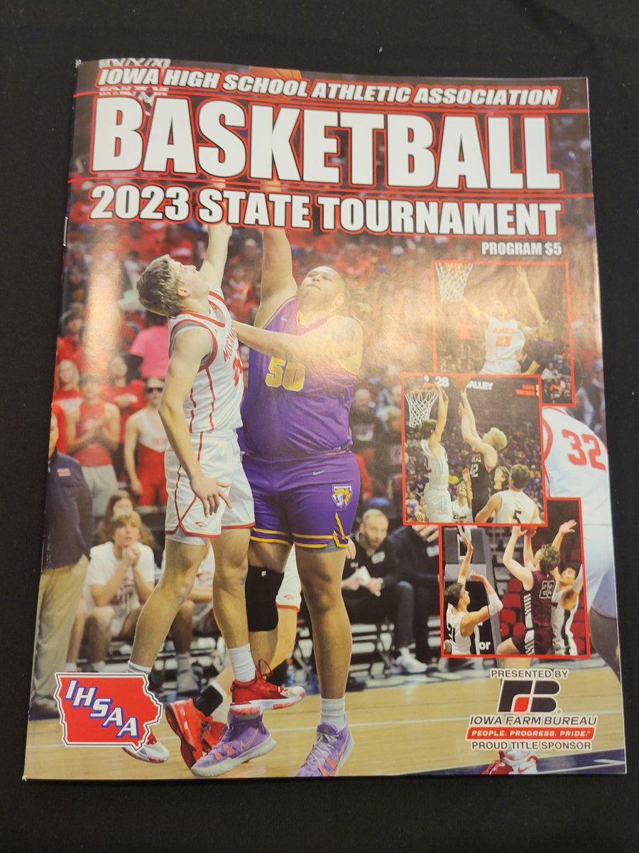 Central DeWitt's Shawn Gilbert is on the cover of this year's tournament program.

#iahsbkb