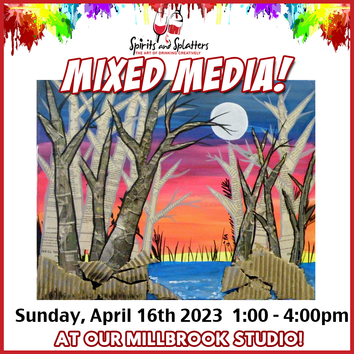 saspainting's tweet photo. Mixed Media Classes at our Millbrook Studio!
$60.00 plus tax = $67.80

💲Purchase your tickets by emailing spiritsandsplatters@gmail.com

Email: spiritsandsplatters@gmail.com
Office :705-932-5044
Cell:705-931-5569 https://t.co/2HDRmnXFoe