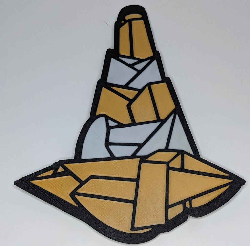 SwarmForg3D's tweet photo. @Foami @harvmcm I do! And now that Harv has shared so may I.
This is a tribute I made as a gift when he redeemed one of my 3d print #NFTRs. His iconic Cone in full 3D, top down view matches nearly identically, a challenge! Back of base plate is the 2D piece inlaid in mirror. 22cm long.
🧡BLOCKS https://t.co/EiRjSfuhW2