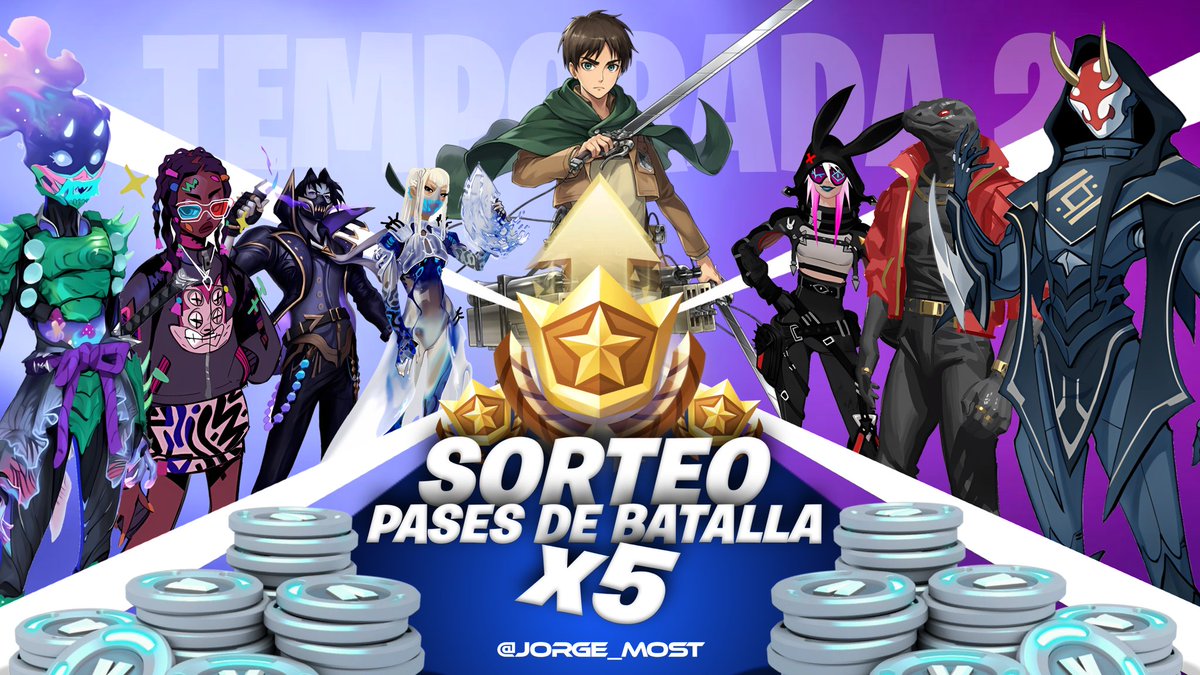 Jorge_Most's tweet image. 🎁 Sorteo Cinco Pases de Batalla:

☑️ Sígueme: @Jorge_Most_ 
♥️ Dale Me Gusta &amp;amp; RT

📆 Durará unas 24-48 horas, suerte a todos cracks, y gracias de corazón por vuestro apoyo. #Fortnite #FortniteMEGA