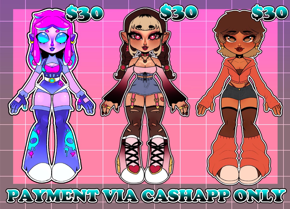 sleepyuwus's tweet image. Here are some recent adopts that are still currently available for 30 usd! #adopts #adoptables #ocadopts