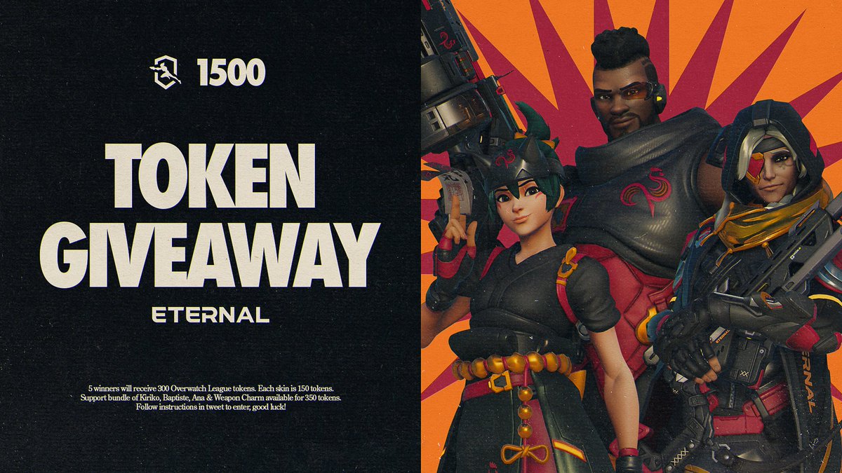 🎰✨ OWL TOKEN GIVEAWAY ✨🎰

I’m giving away 300 OWL Tokens to 5 lucky winners to unlock the brand new Vegas Eternal skins!

🧡 Follow <a href="/msmegatronn/">msmegatron</a> &amp; <a href="/VegasEternal/">Vegas Eternal</a>
❤️ Retweet &amp; Like this post
🗓️ Giveaway ends March 14th