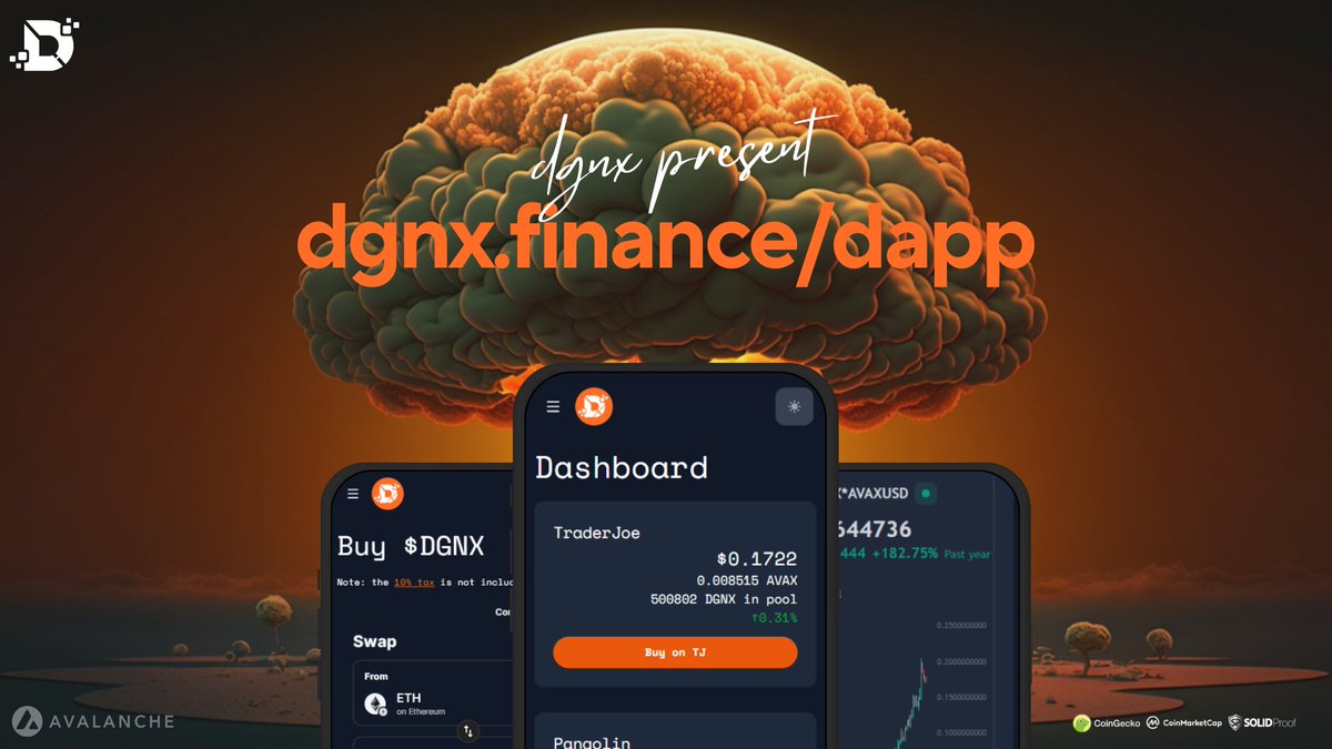 DegenChief1's tweet photo. Looking to get in on the #DeFi action? Check out DegenX - a multichain cryptocurrency ecosystem of DeFi products that provides value for both projects and users. #DGNX #Avalanche #DAO #Swap #LockR #StakeX #Factor #NFT #Clinic #DeFi https://t.co/VkSTxzYKfU