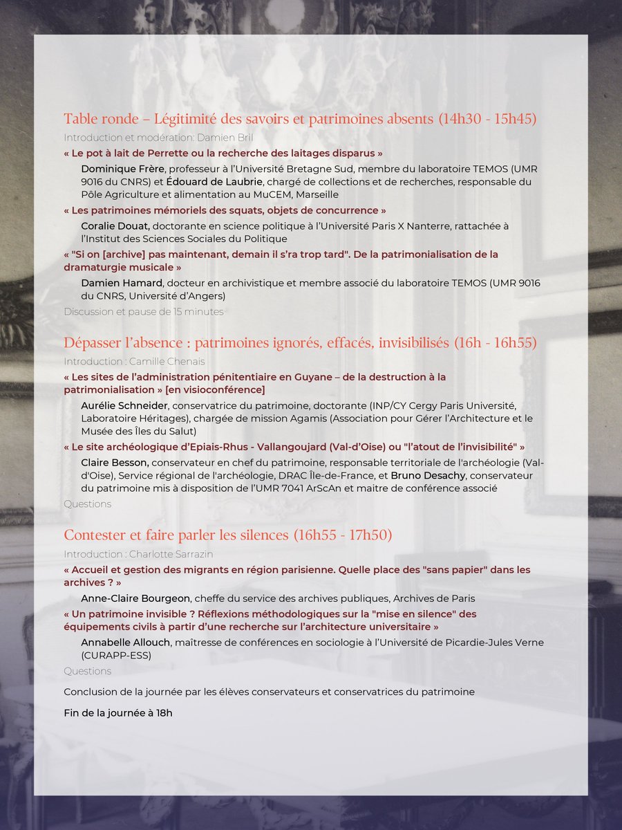 Élèves conservateurs du patrimoine INP/INET tweet media