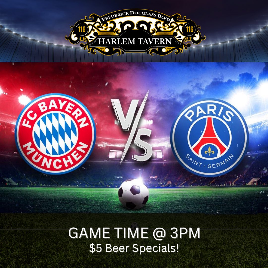Today! 3pm ⚽️ game! $5 Beer specials! 🍺