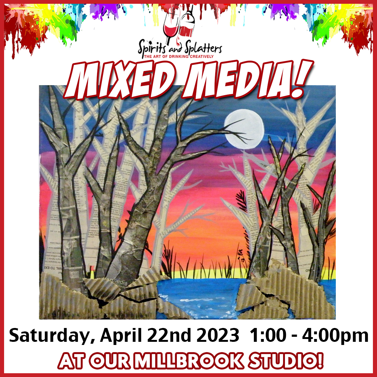 saspainting's tweet photo. Mixed Media Classes at our Millbrook Studio!
$60.00 plus tax = $67.80

💲Purchase your tickets by emailing spiritsandsplatters@gmail.com

Email: spiritsandsplatters@gmail.com
Office :705-932-5044
Cell:705-931-5569 https://t.co/gBudC1xg1d