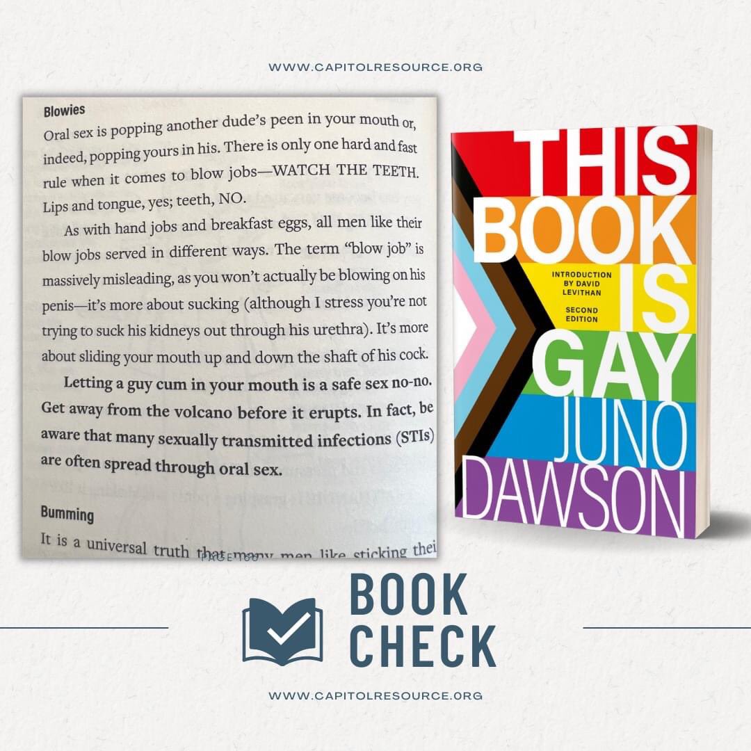 KarenEngland's tweet photo. Get PORN out of our schools! #BookCheck ✅ https://t.co/nz2ZTlykla