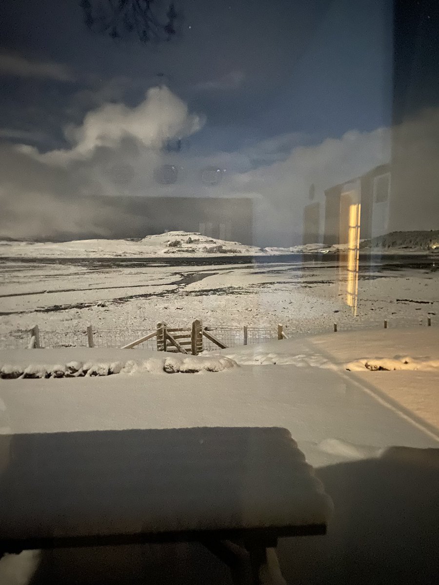 From front room window last night.  Isle of Skye  Dunvegan.  Beautiful