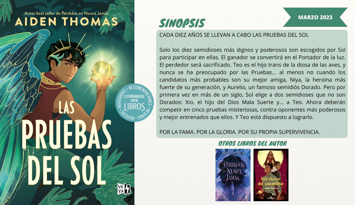 Este mes llega a Latinoamérica "Las pruebas del sol" (#TheSunbearerTrials), primera parte de la nueva bilogía de fantasía de Aiden Thomas (<a href="/aidenschmaiden/">Aiden Thomas 🇵🇸</a>).