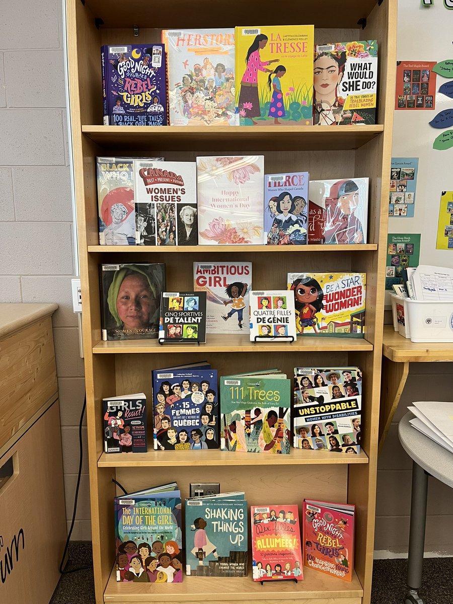 Happy International Women’s Day! Take a look at a few of the books in the TJS library that are written by and/or written about amazing women :)
@tigerjeetps @HDSBLibraries @womensday #InternationalWomansDay #ONSchoolLibraries