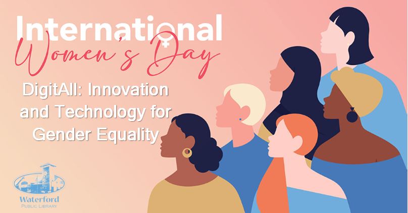 WaterfordPL's tweet photo. Happy International Women's Day 2023! This year's theme is "DigitAll: Innovation and Technology for Gender Equality."  At our library we offer Gale Courses, and they have computer and technology classes suiting skill levels from beginner to advanced.
#EmbraceEquity https://t.co/nXNMYALaJb