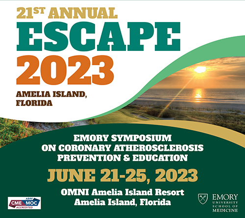 Join us for the 21st Annual ESCAPE Conference, June 21-25, 2023 at the Omni Amelia Island Resort! Follow the link for conference info and registration: escape.emory.edu