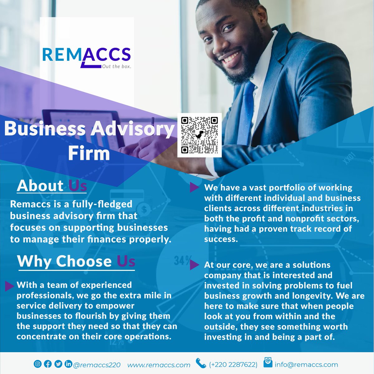 Welcome to #Remaccs, your go-to business advisory firm for expert insights, resources, and industry trends. We help all size businesses achieve success with #SmallBusinessAdvisory, #InternalAuditing, #PolicyDevelopment, #QuickbooksServices, #POSSetup, and #AccountingSystems.