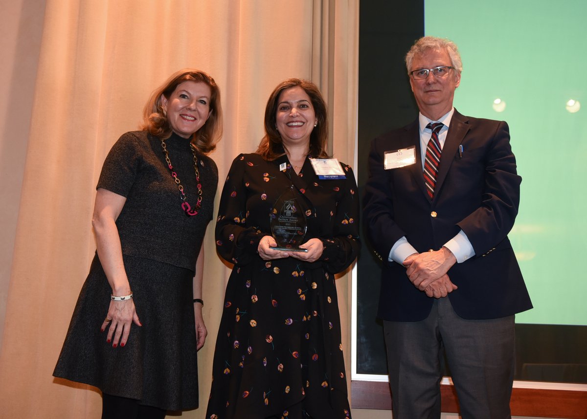 <a href="/NOVAcommcollege/">NOVAcommcollege</a> Early Childhood faculty member Christine Schull (center) strikes a pose during a ceremony honoring this year's recipients of the 2023 Outstanding Faculty Awards. Also pictured are Secretary of Education Aimee Guidera (left) and <a href="/SCHEVnews/">SCHEV</a> Director Peter Blake.
