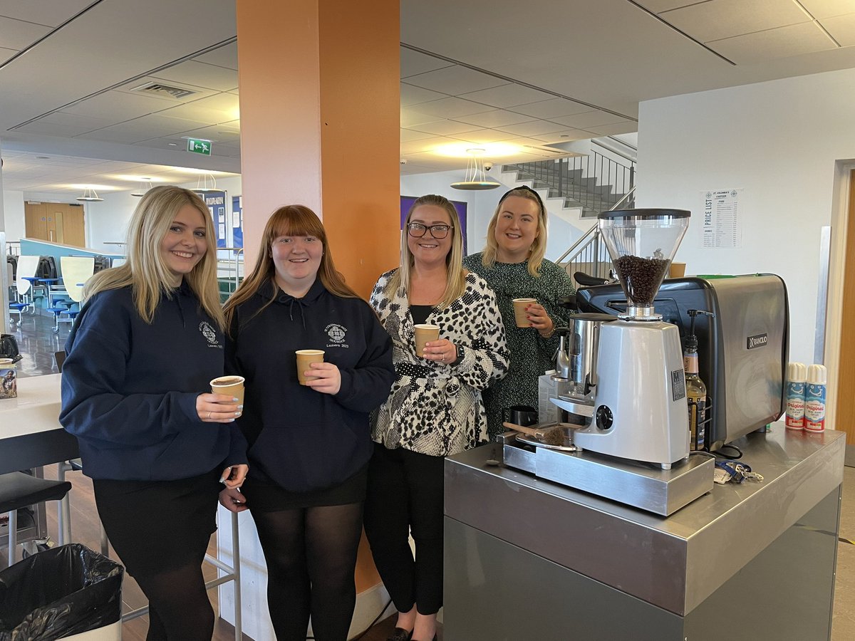 A special big thank you to @MissOD_re, <a href="/MissMcLaughlin7/">Miss McLaughlin</a> and our wonderful S6 baristas who made all 47 delicious coffee orders in no time at all for our moderation event this afternoon. Thank you to staff attending for their donations to #SCIAF in return! ☕️ 💯