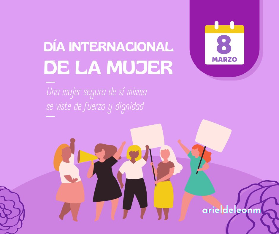 arieldeleonm's tweet photo. ¡Feliz Día Internacional de la Mujer! Hoy celebramos la fuerza, valentía y valor de todas las mujeres en todo el mundo. Reconocemos y honramos a todas las mujeres que lideran el camino hacia la equidad y una vida mejor. ¡Gracias por su coraje, determinación y amor incondicional! https://t.co/9baLG71YKA