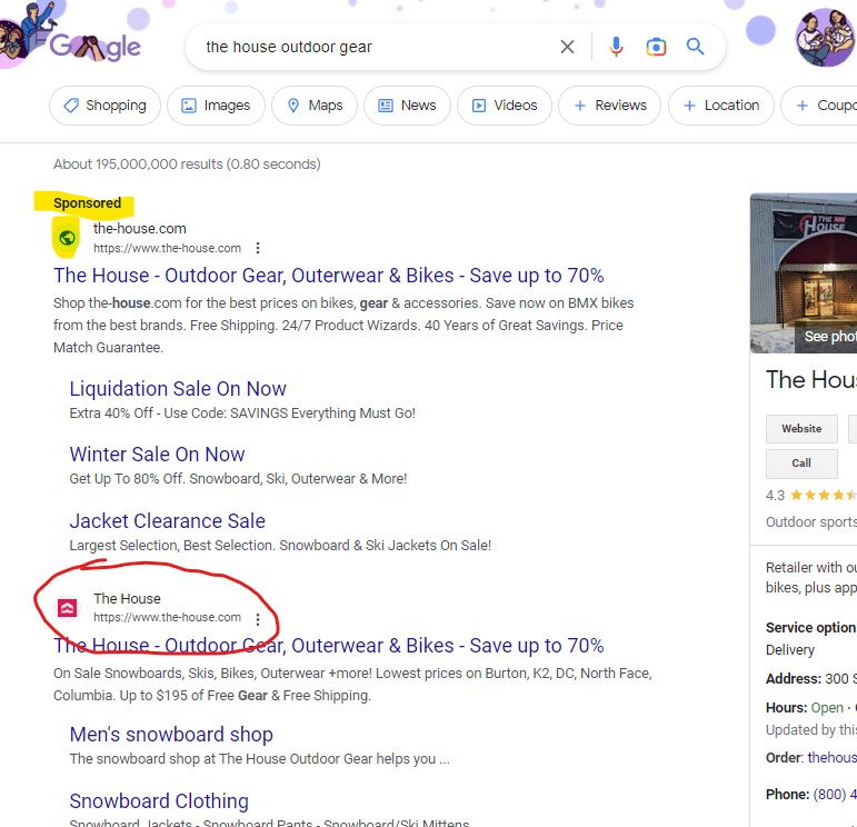 debaisio's tweet photo. @glenngabe I'm seeing that but for some reason favicons aren't showing up for Sponsored results https://t.co/kqtnbnxet7