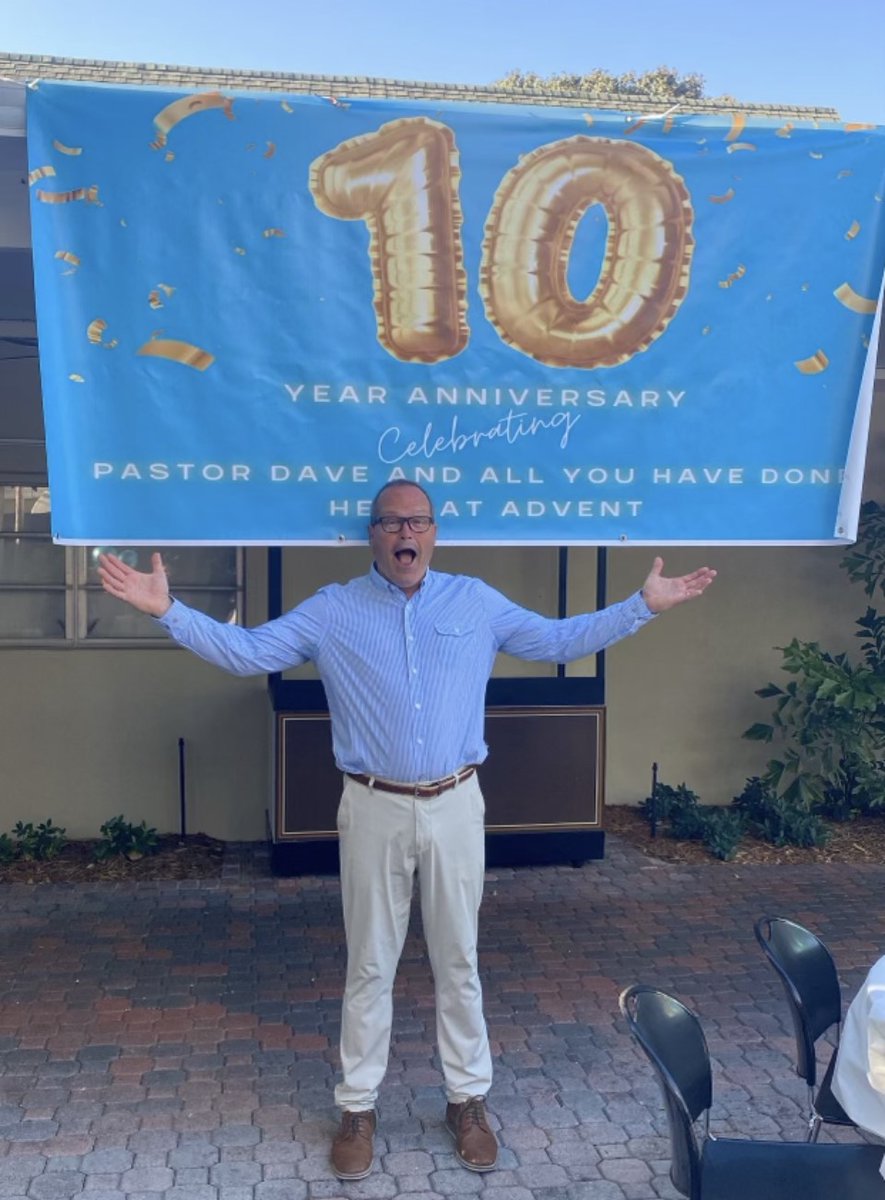 Pastor Dave celebrated 10 years of sharing God's love here at Advent!
