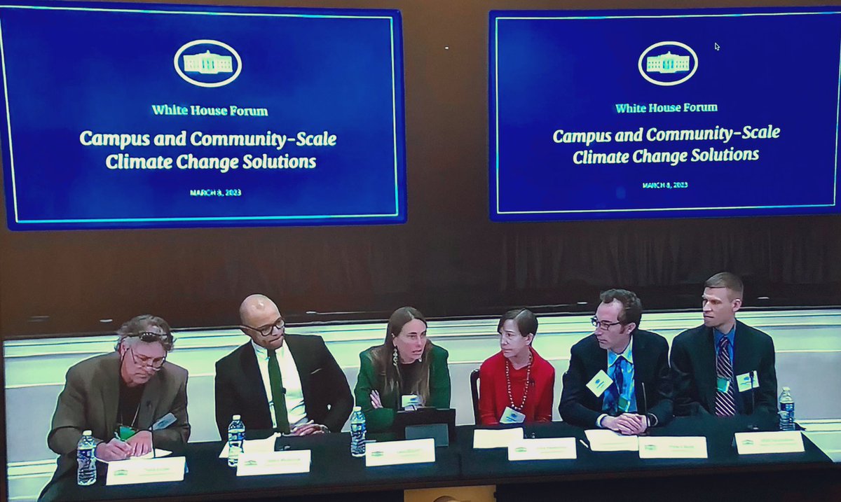 Discussing policy solutions at @WHOSTP #CampusClimateSolutions forum, @cornellilr @LaraRSkinner shares how the @Cornell #ClimateJobsInstitute is working to address inequality and promote good climate jobs.