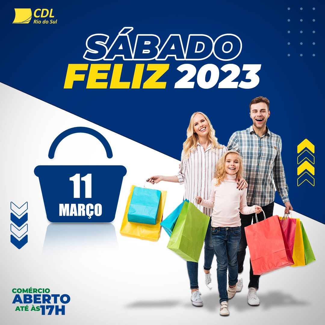 CDLRiodoSul's tweet photo. Neste Sábado dia 11 de março teremos Sábado Feliz 2023! https://t.co/wjlSE8UwkN
