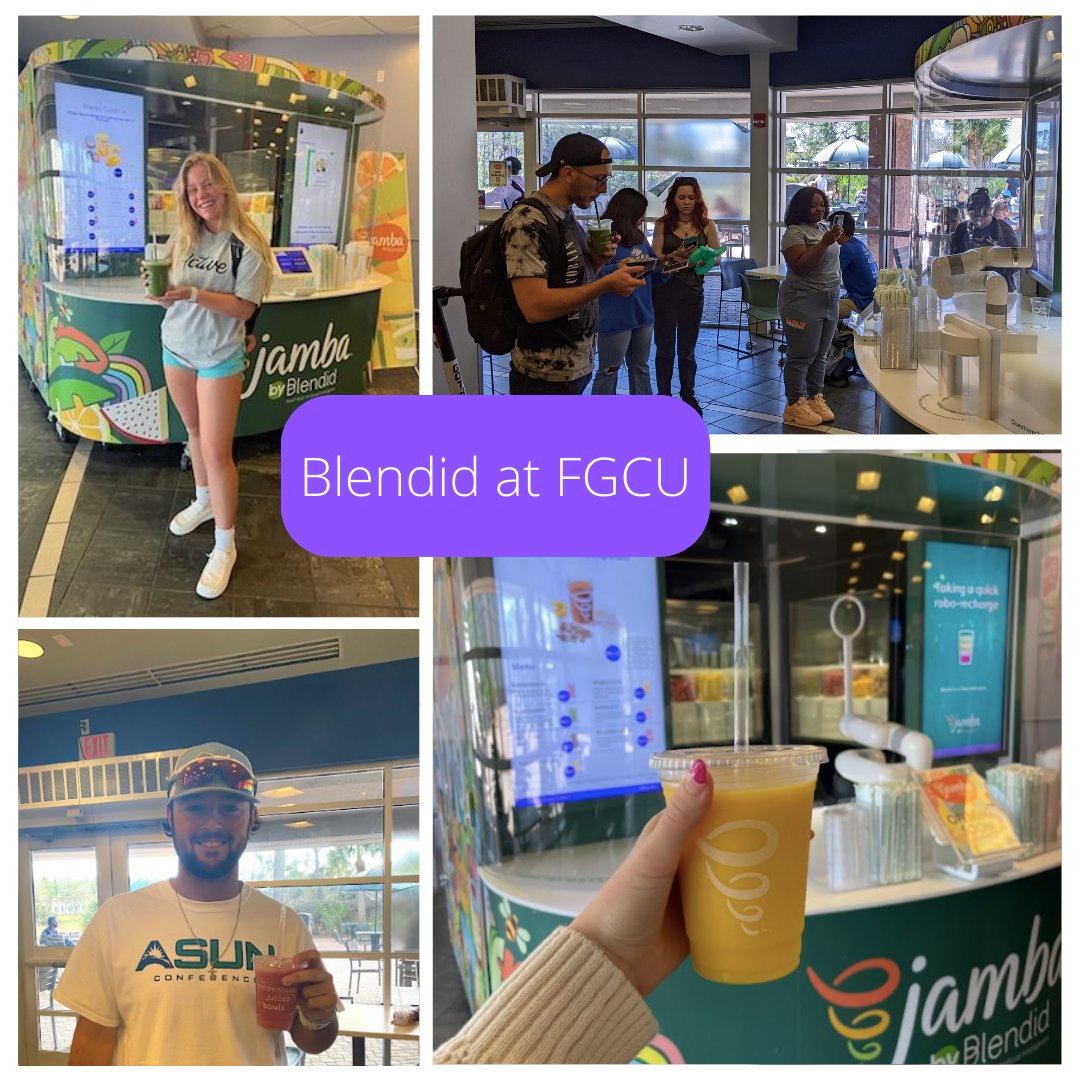 Blendid is officially open at <a href="/fgcu/">Florida Gulf Coast University</a> and becoming a valued addition to campus meal offerings nationwide! The newest location is the first in Florida and among the steadily growing presence at universities. Read on for the full press release: tinyurl.com/mp8ccucj
