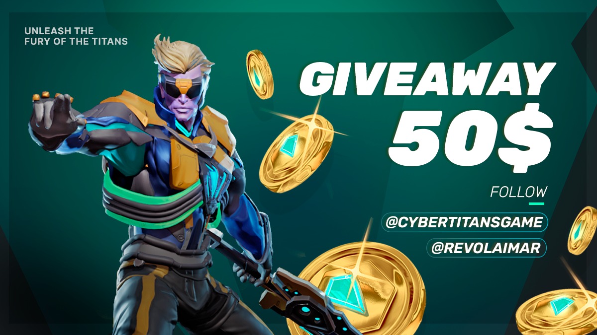 🎁Sorteo 50$

 🏆5 Ganadores 

📗Requisitos 
👇Sígue
✅<a href="/RevolAimar/">RevolAimar</a>
✅<a href="/CyberTitansGame/">CyberTitans</a> 
✅RT 

⏳Finaliza en 3 dias