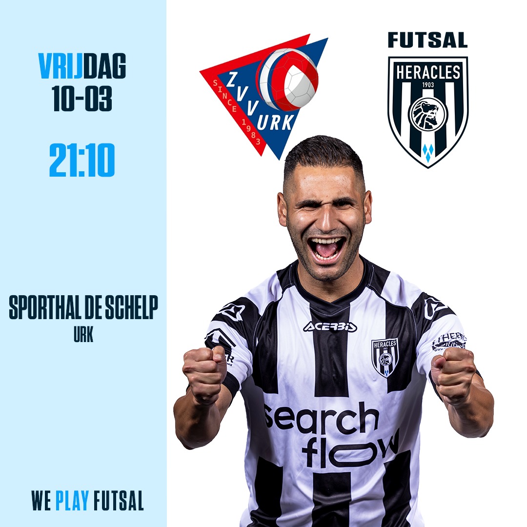 HeraclesFutsal's tweet photo. Heracles Almelo Futsal 🆚 ZVV Urk (nr. 6 in de eerste divisie)

🗓️ Vrijdag 10 maart
⏱️ 21:10 uur
🏟️ Sporthal de Schelp, Urk
📈 Eerste divisie

#heraclesalmelo #zvvurk #almelo #futsal #almelo https://t.co/mZsWU6fc5O
