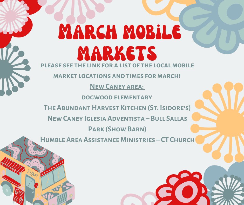 NewCaneyHS's tweet photo. New Caney ISD Helping Hands Closet will be having March Mobile Markets so families in our community can go pick up groceries at the listed locations and times. The dates and locations are listed in the link below.
https://t.co/oZvxhMEEGc
 #ncisd #ExpectExcellenceNCHS https://t.co/banJ3hPTb9