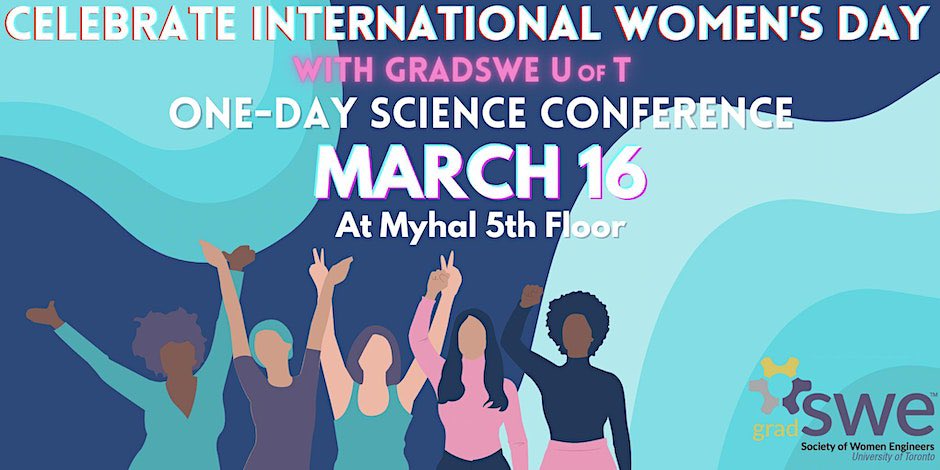 GradSWE_UofT's tweet photo. To celebrate #InternationalWomensDay, we are hosting a Science Communication Conference with @uoftengineering, featuring Amy Zhang at ScienceVis, Dr Fiona Coll @Fiona_Coll, and Dr Sarah Habibi @yoursciencebae 
📆 March 16th, 5-9 pm
📍 Myhal 5th floor
🔗 https://t.co/Llev8mV0Bi https://t.co/VgRDZCWhfP
