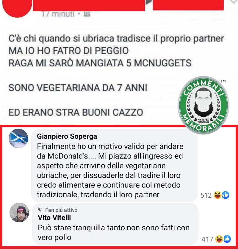 CM_Memorabili's tweet photo. Momento pentimento (ma non troppo).
#commentimemorabili #mcnuggets #pentimenti https://t.co/TeTULzxwSM