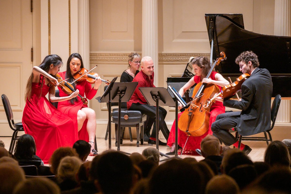 Carnegie Hall (@carnegiehall) on Twitter photo Yannick @nezetseguin led the <a href="/METOrchestra/">METOrchMusicians</a> Chamber Ensemble in R. Strauss’s transformative “Metamorphosen” and joined musicians from the piano for Brahms’s celebrated Piano Quintet.
📷: @ChrisLeePhotoNYC Yannick @nezetseguin led the <a href="/METOrchestra/">METOrchMusicians</a> Chamber Ensemble in R. Strauss’s transformative “Metamorphosen” and joined musicians from the piano for Brahms’s celebrated Piano Quintet.
📷: @ChrisLeePhotoNYC