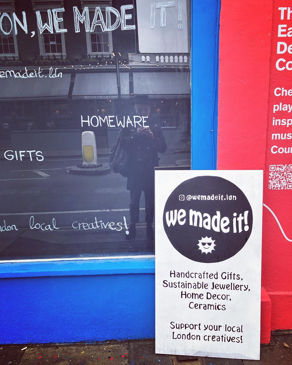 LDN_Culture's tweet photo. Meet 'We Made It!', a new creative collective from our  #LondonMadeMe shop. They've recently opened their own pop-up where you’ll be able to buy unique gifts incl. art, jewellery, homeware &amp; more.  They're at 18 Lillie Road, West Brompton,  Mon - Sat all month! Come say hi! #CEZ https://t.co/SJCecjV1SY