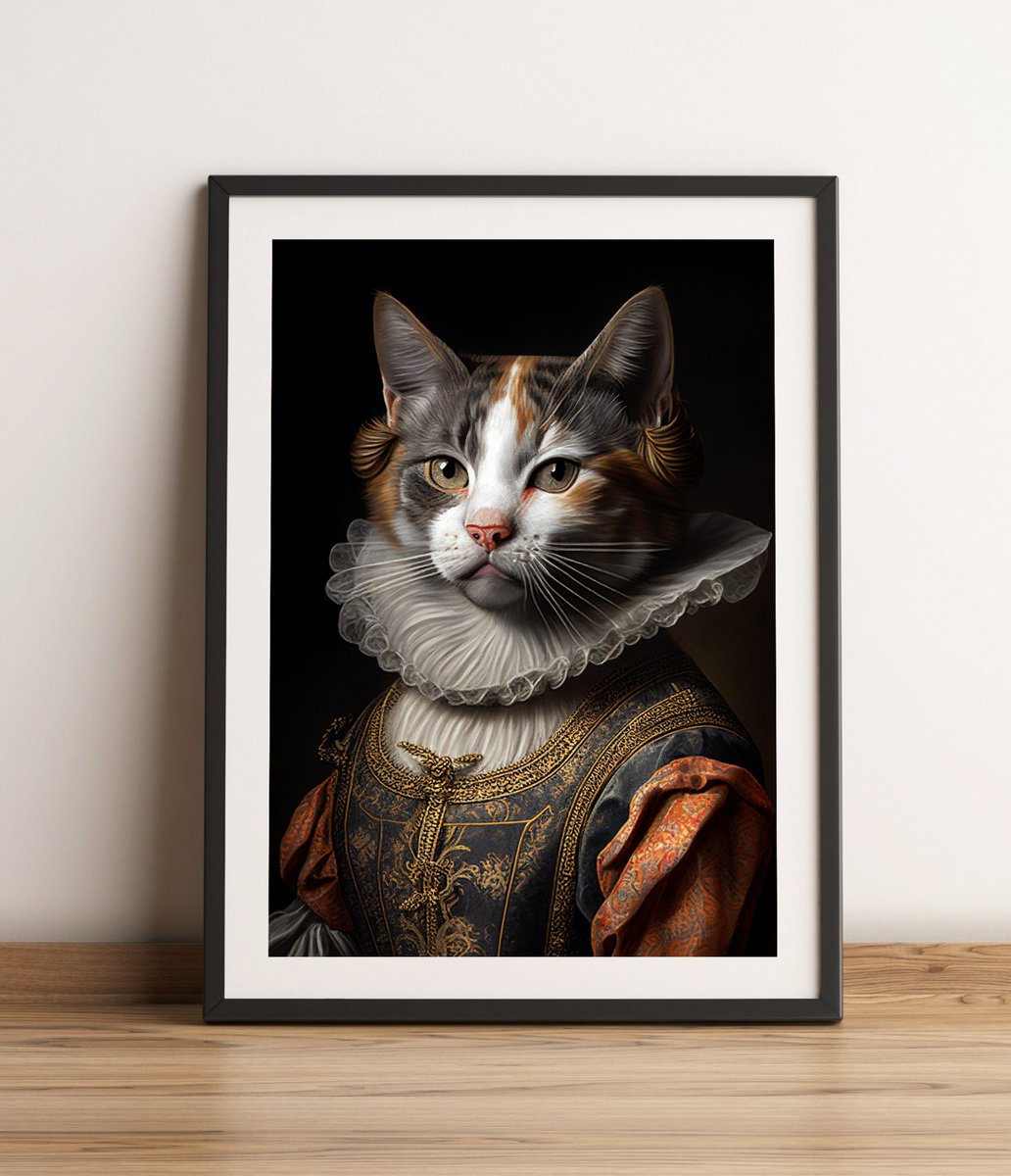 i2studiolab's tweet photo. Renaissance Cats https://t.co/k0WslHswoI