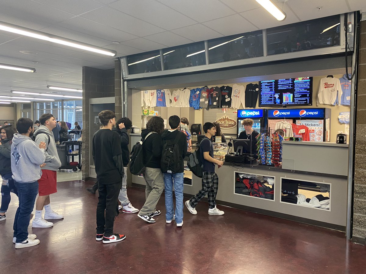 WV_Futures's tweet image. @WVHSRams hungry for something different than school lunch today? Check out  the Ridge school cafe for some great options. Pick up your Ram gear here as well.