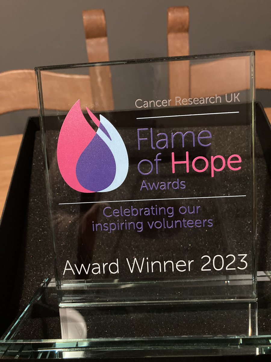 Honoured to receive the national Fundraising in the Community award from #cruk on behalf of <a href="/RelayForLife/">RelayForLife</a> Dunbar committee and the people of #dunbar who walked, danced, swam, dressed up, afternoon tea-d and lots more to help beat cancer, raising £65k in 2022!