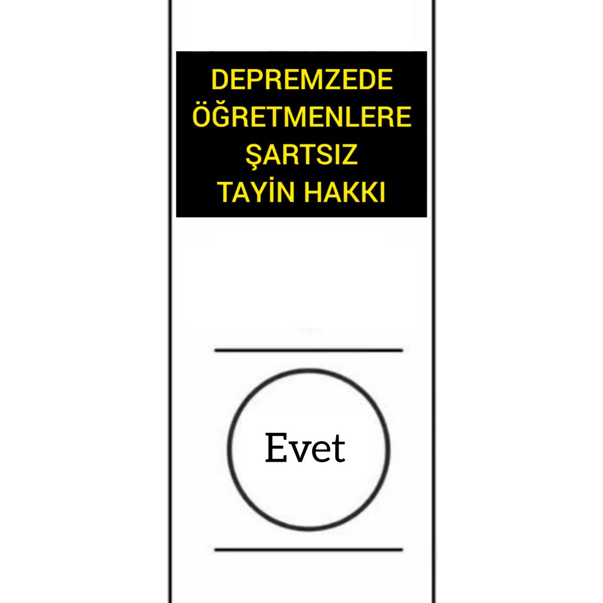 Devletimiz için, bizler için, eğitim için en makul ve doğru çözüm budur. 👇#MebOylarSartsizTayine