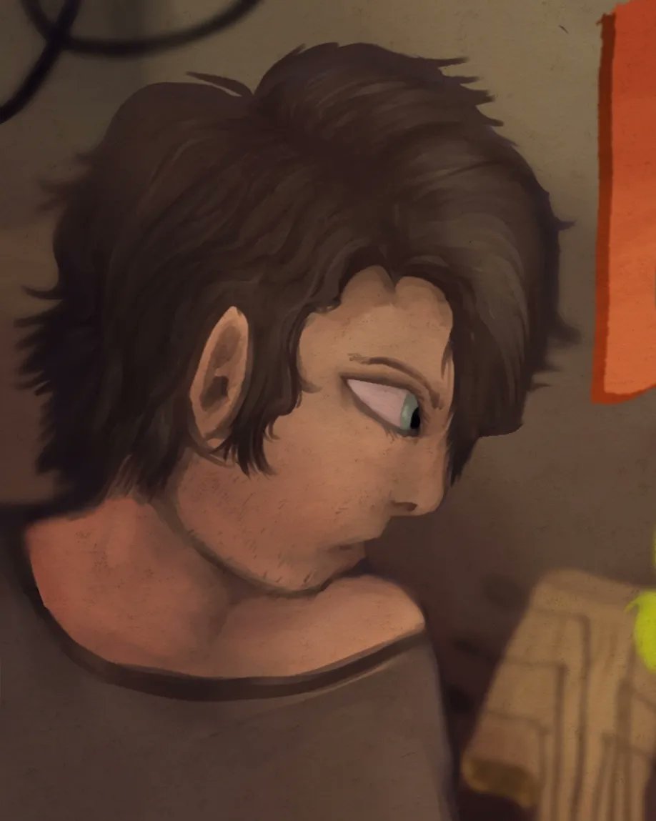 Realized I never posted the art my new PFP is from! These are my ocs Bruce &amp; Ramone. Ramone's in a famous glam band and Bruce is his non-glam boyfriend :) digital painting FTW! I'm still really proud of this.