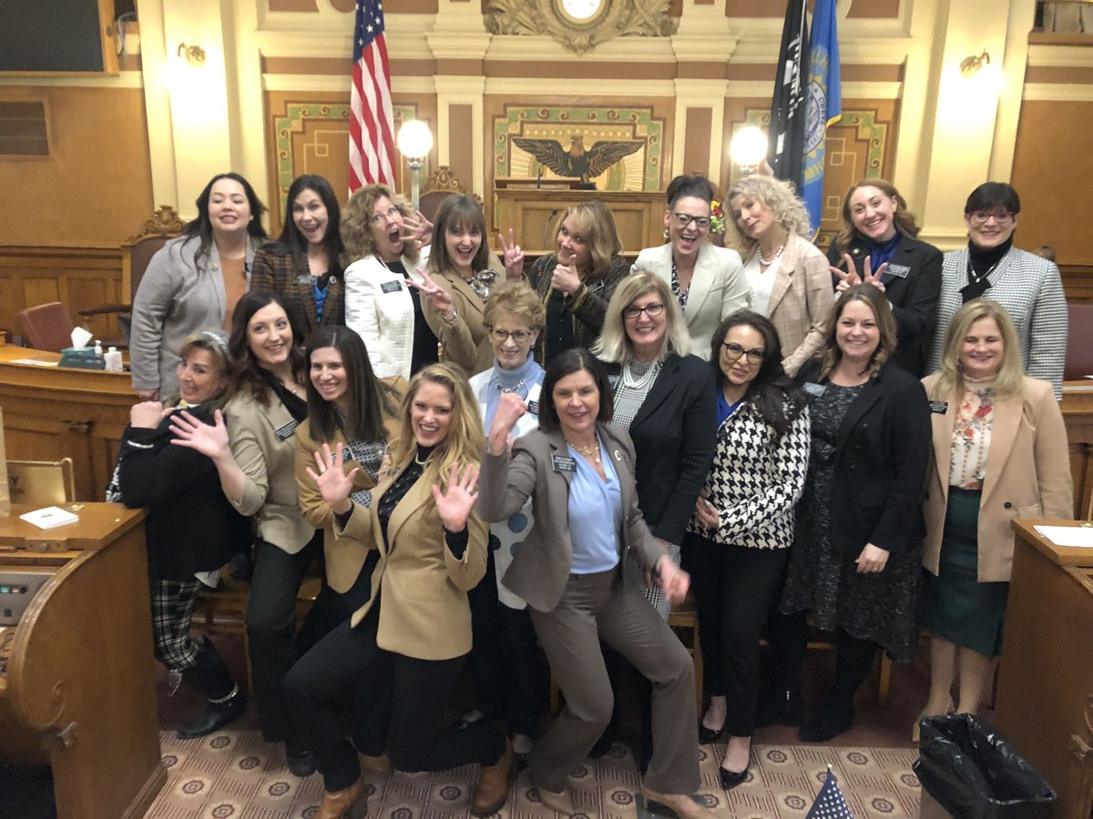 Female legislators in the House of Representatives posed for a photo to celebrate #InternationalWomensDay #sdleg 

2023 has a record-setting number of women in the Legislature this year